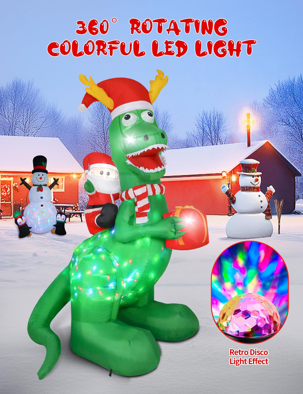 Dawdix side profile showing LED accents and festive hat, clear holiday detailing