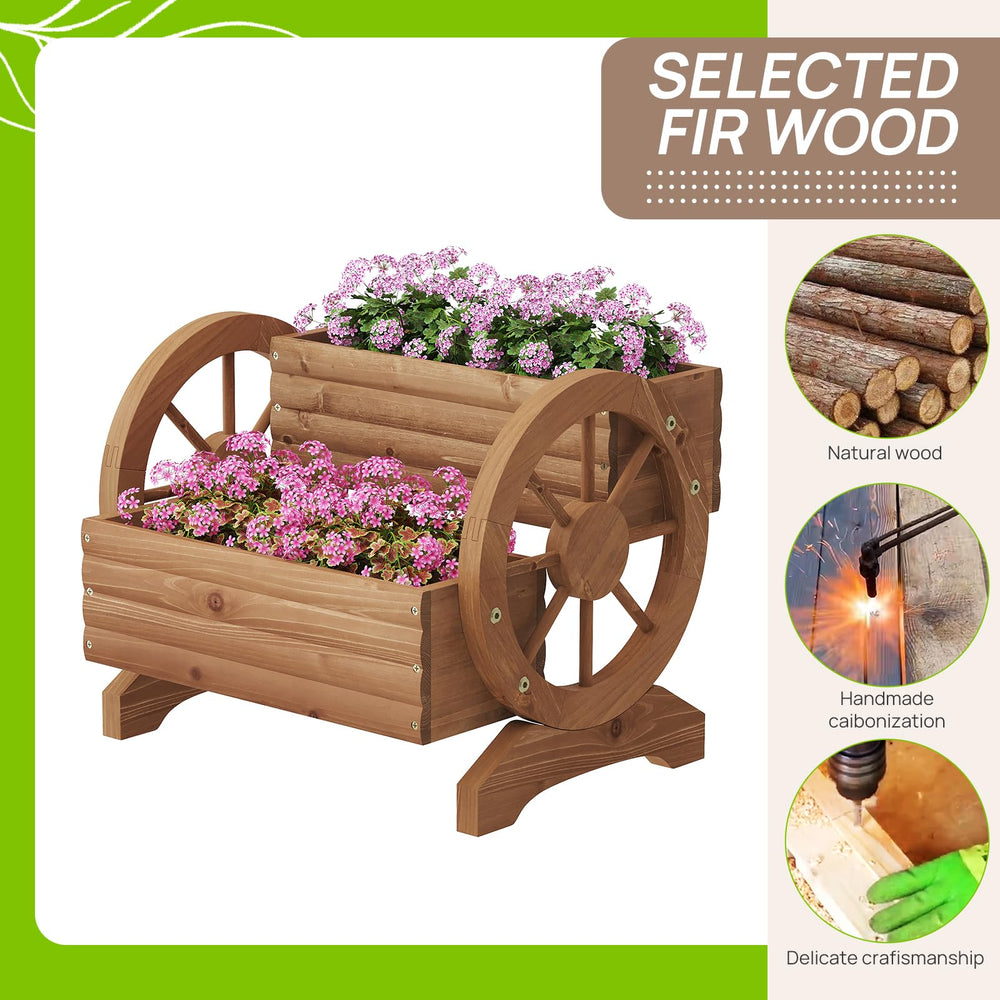 Dawnyard wagon next to ruler showing medium size for balcony and shelf fit
