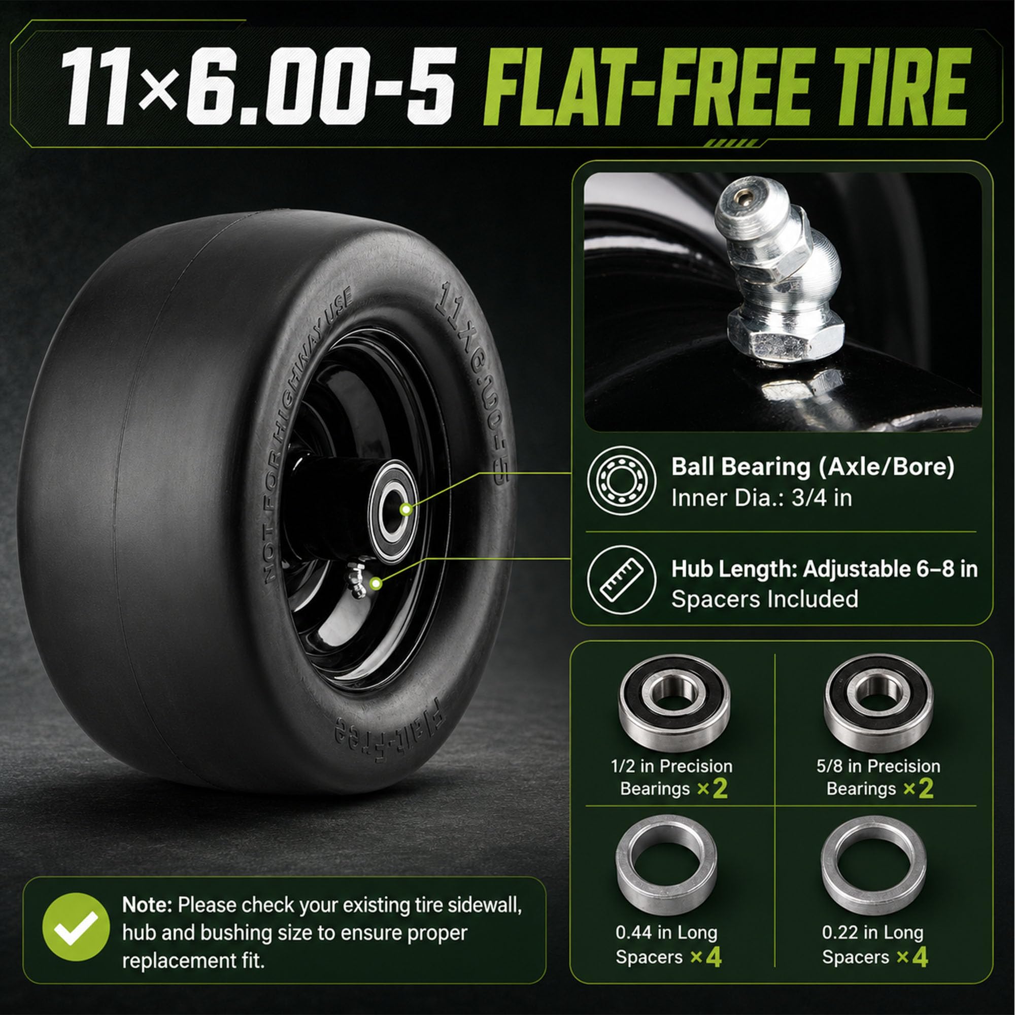 Dawpew close-up of solid polyurethane foam tread highlighting puncture-free reliability