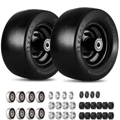 Dawpew front view of two preassembled wheels showing ready-to-install benefit