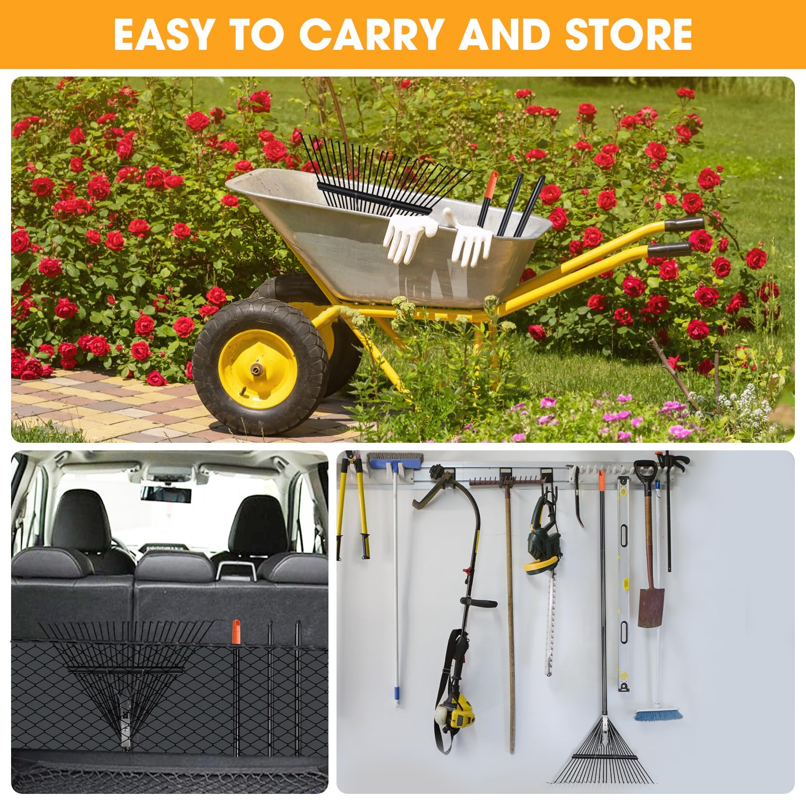 Daxguard fully extended 67-inch rake showing reach and reduced bending benefit