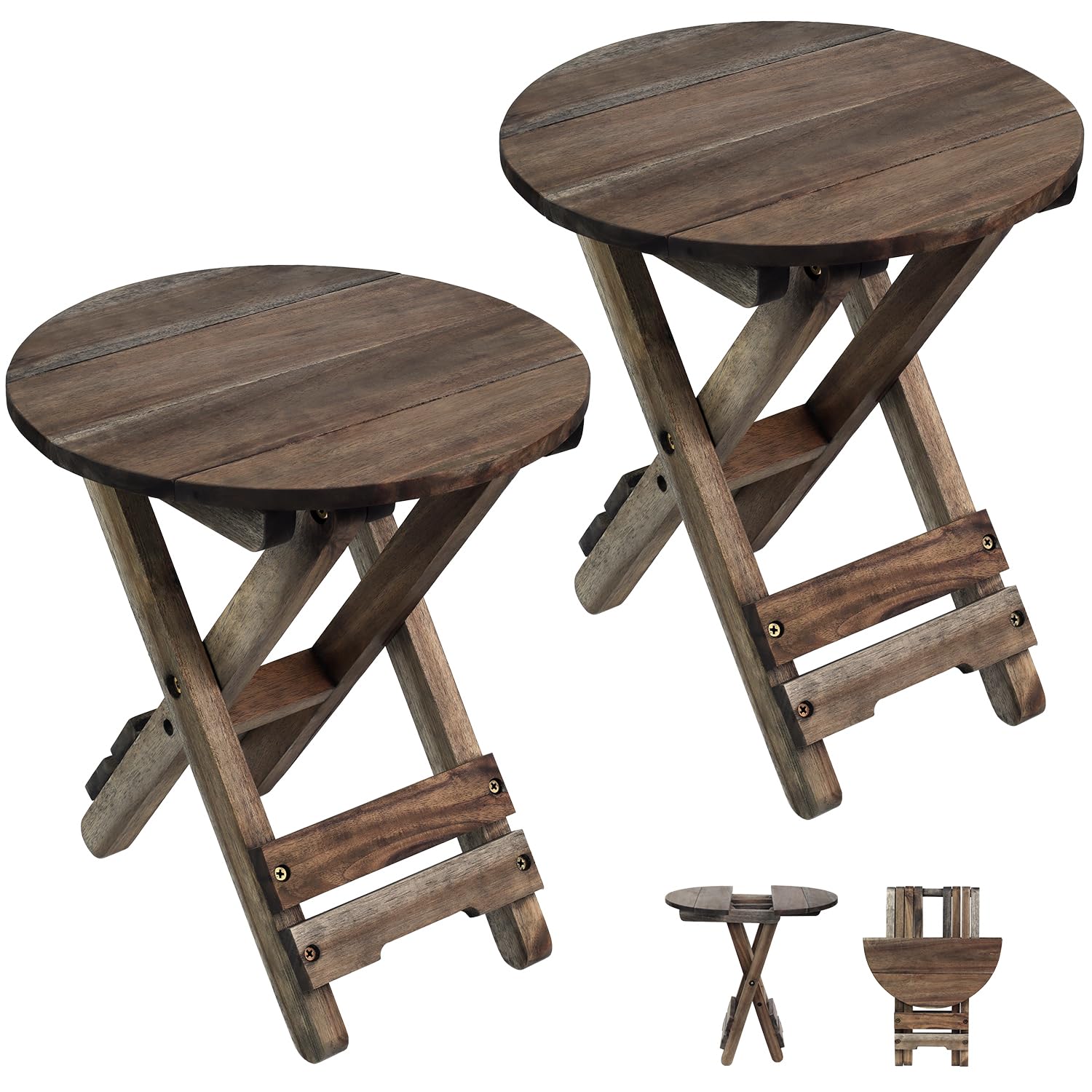 DAXULY front view walnut set showing compact stylish accent surface