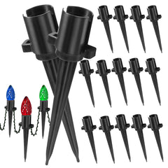 Dazzle Bright front view of 100-pack C9 stakes showing quantity and black finish