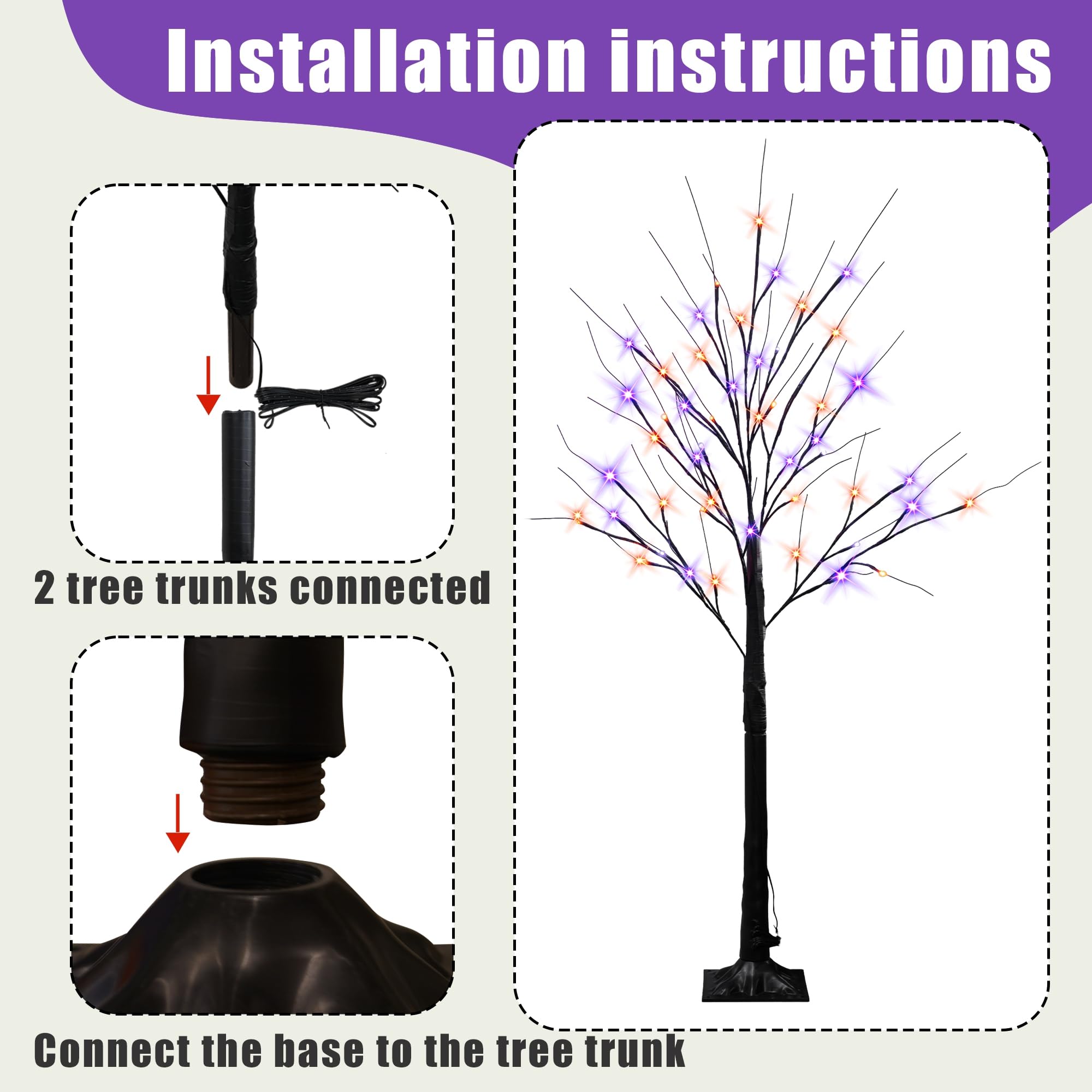 Dazzle Bright tree next to chair showing 4ft scale for planning placement benefit