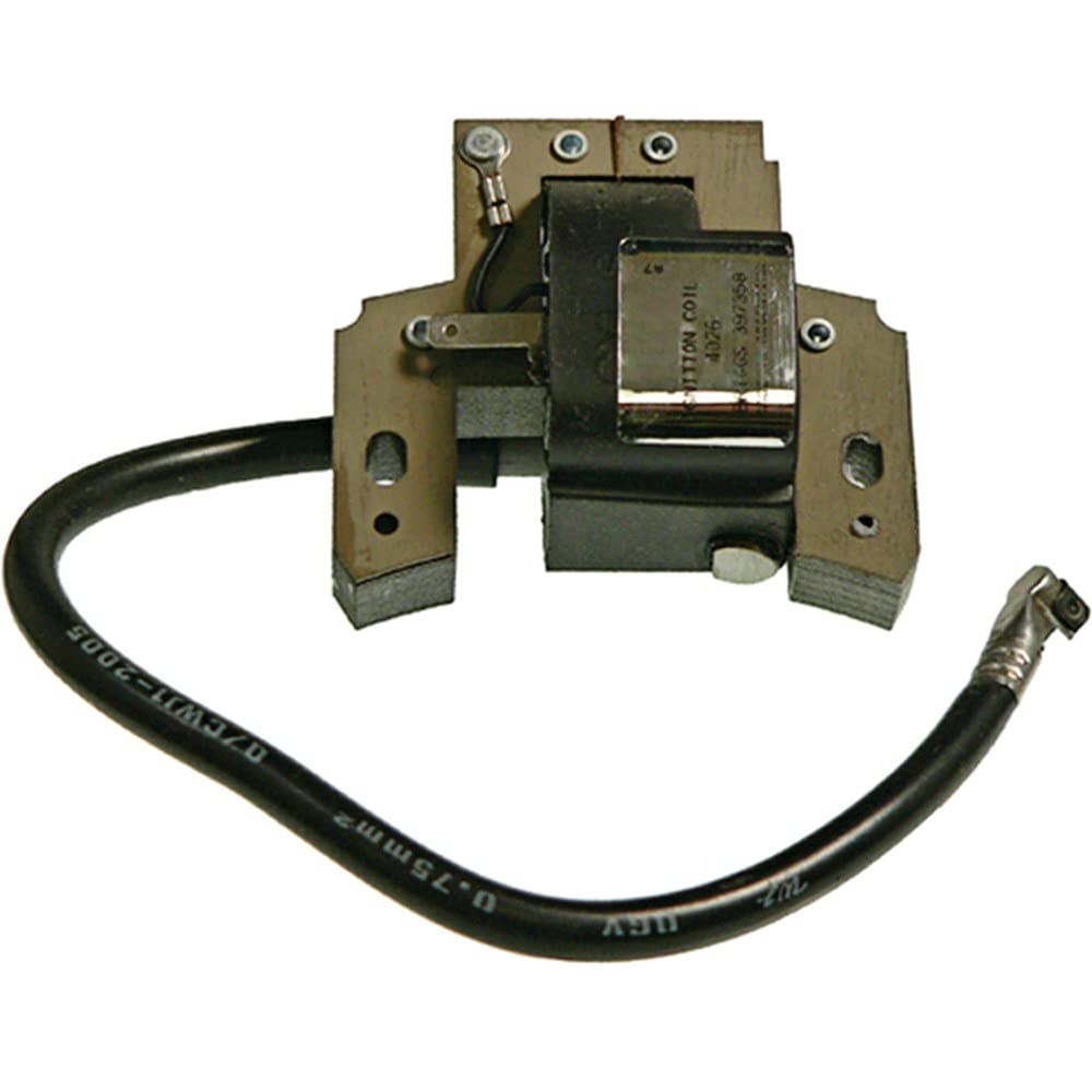 DB Electrical ignition coil front view showing mounting holes and terminals for quick fit verification