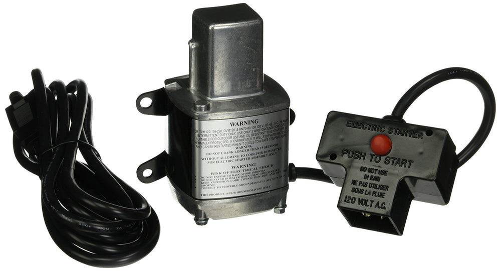 DB Electrical starter front view showing mounting ears and connectors for easy replacement