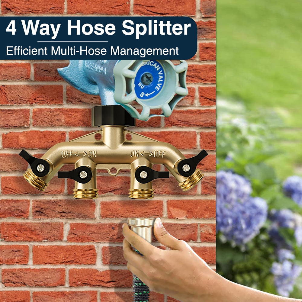 DBR Tech splitter with hoses attached demonstrating simultaneous multi-line use