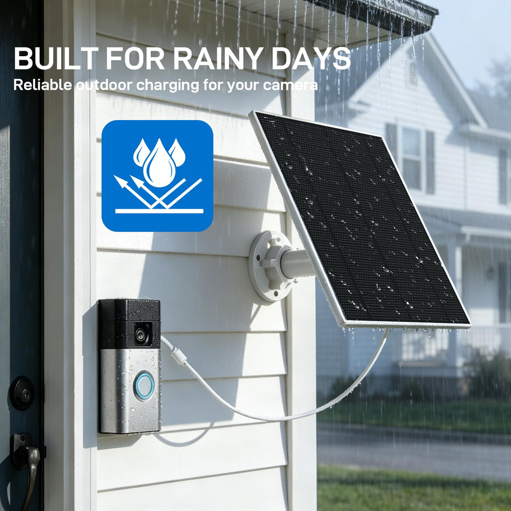 DCDG charging cable connected to Ring Doorbell demonstrating easy, steady power delivery