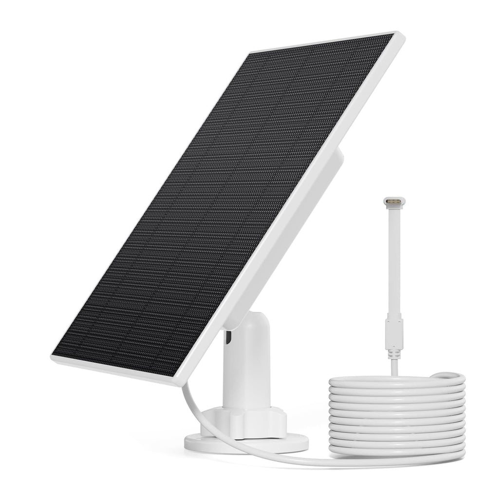 DCDG front view of solar charger showing compact weatherproof design and reliable charging