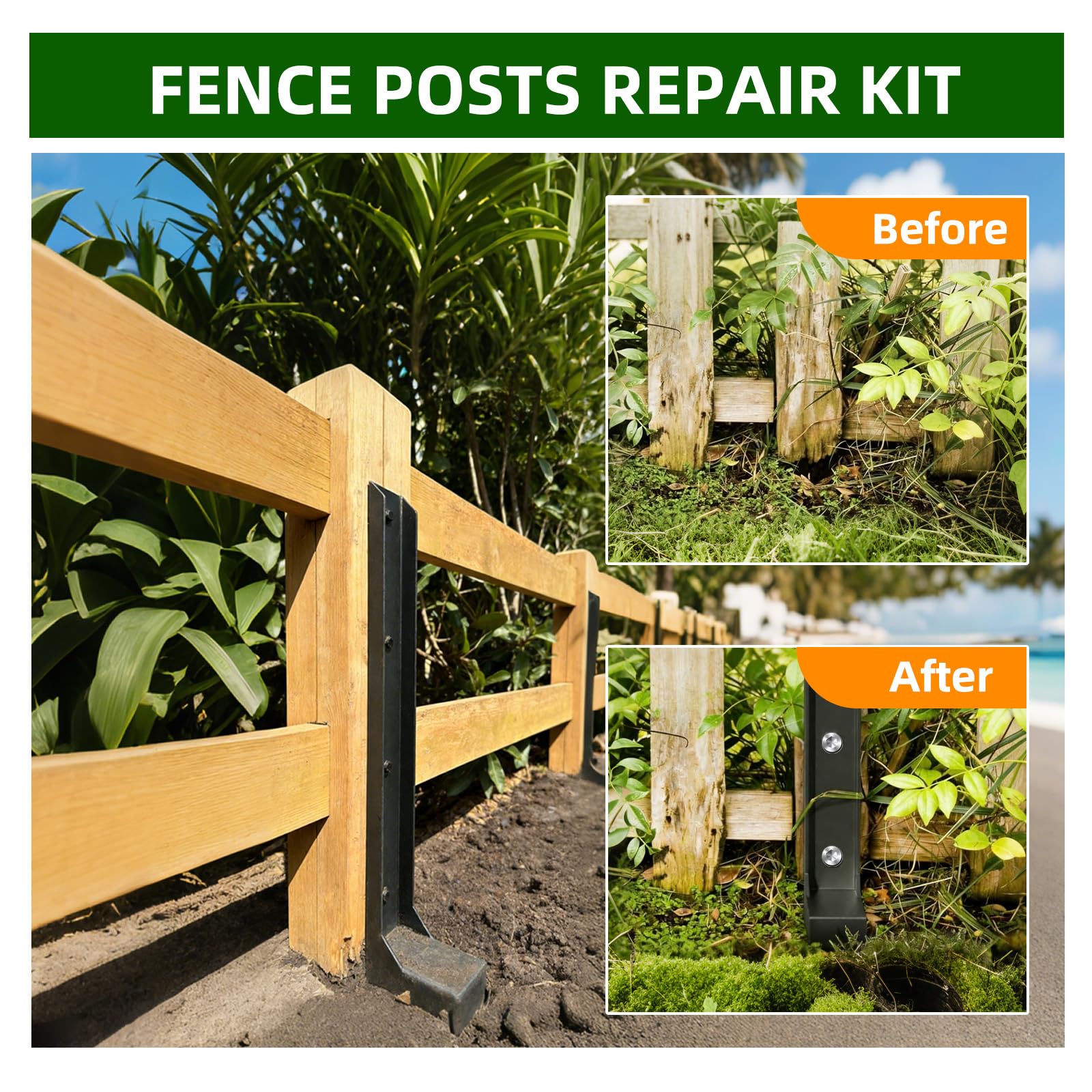 DCLFIRMX bracket being fitted to a wooden post demonstrating easy DIY installation