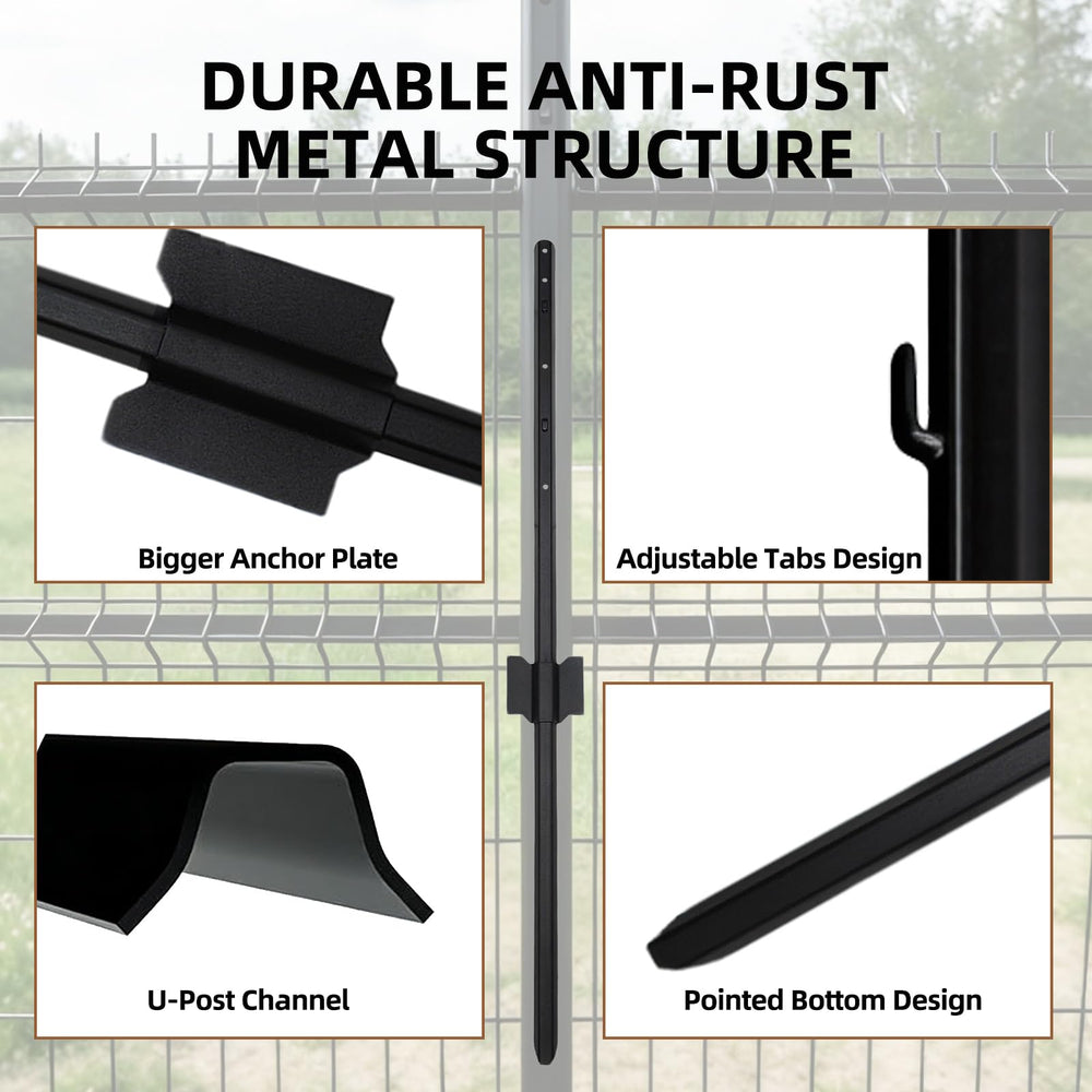 DCLFIRMX pointed base detail demonstrating easy ground penetration and fast installation