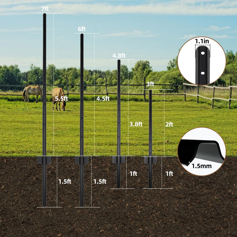 DCLFIRMX pre-punched holes and buckles showing easy fence attachment benefit