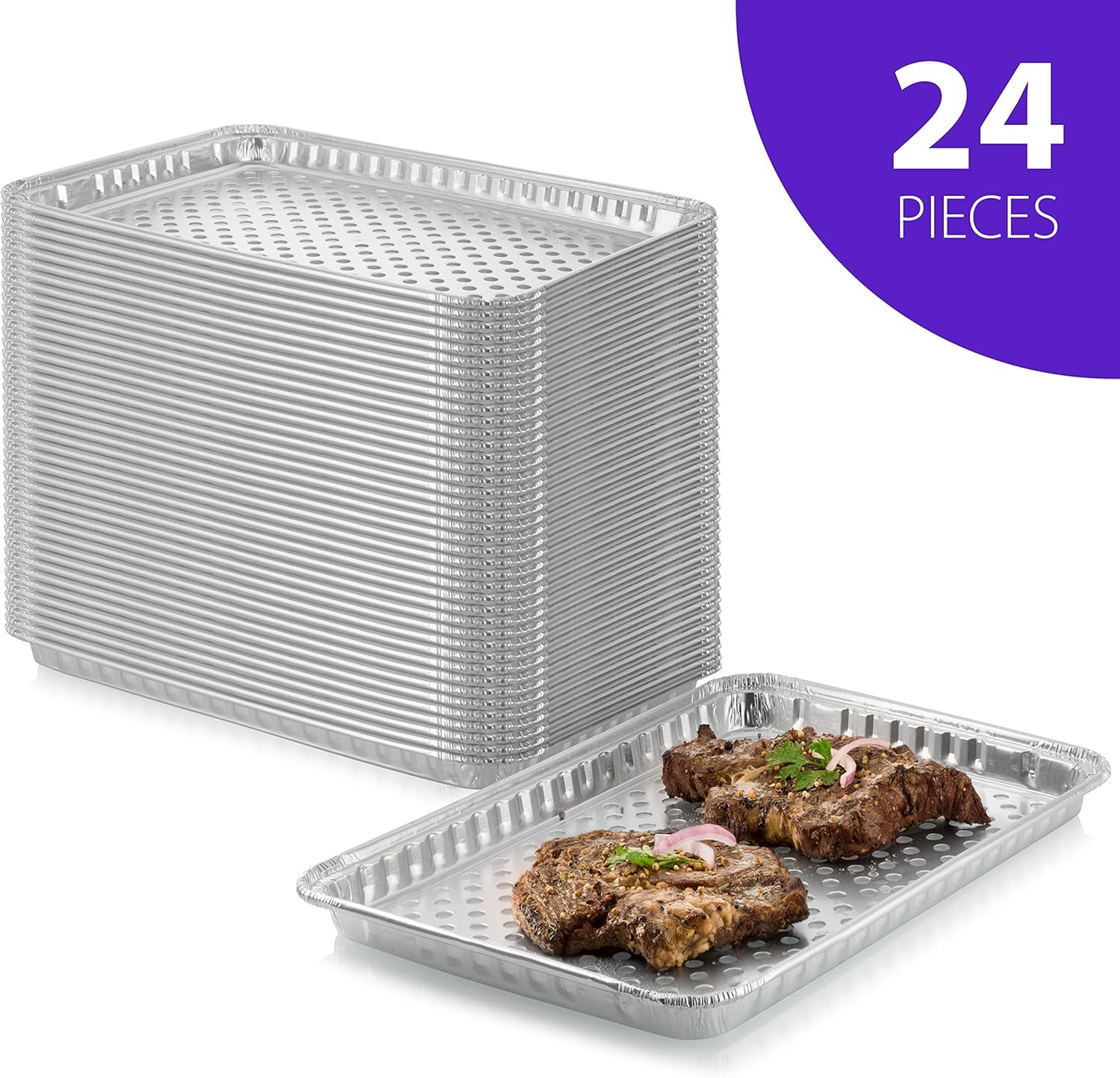 DCS Deals close-up of perforated aluminum texture, lets smoke through for flavor