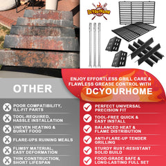 DcYourHome cast iron cooking grids top view showing heavy-duty surface for better searing
