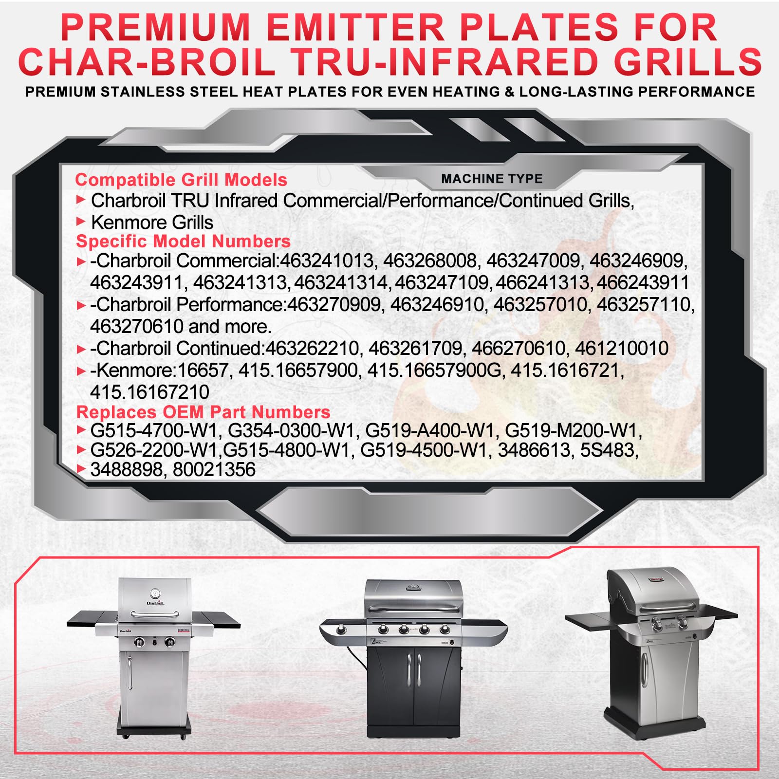 DcYourHome emitter plates close-up texture highlighting durable stainless finish and longevity