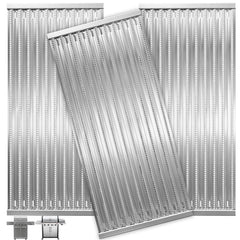 DcYourHome front view of three 17-inch emitter plates showing even coverage and durability