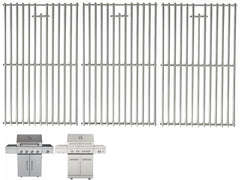 DcYourHome front view grill grate showing sturdy stainless-steel and fit benefits