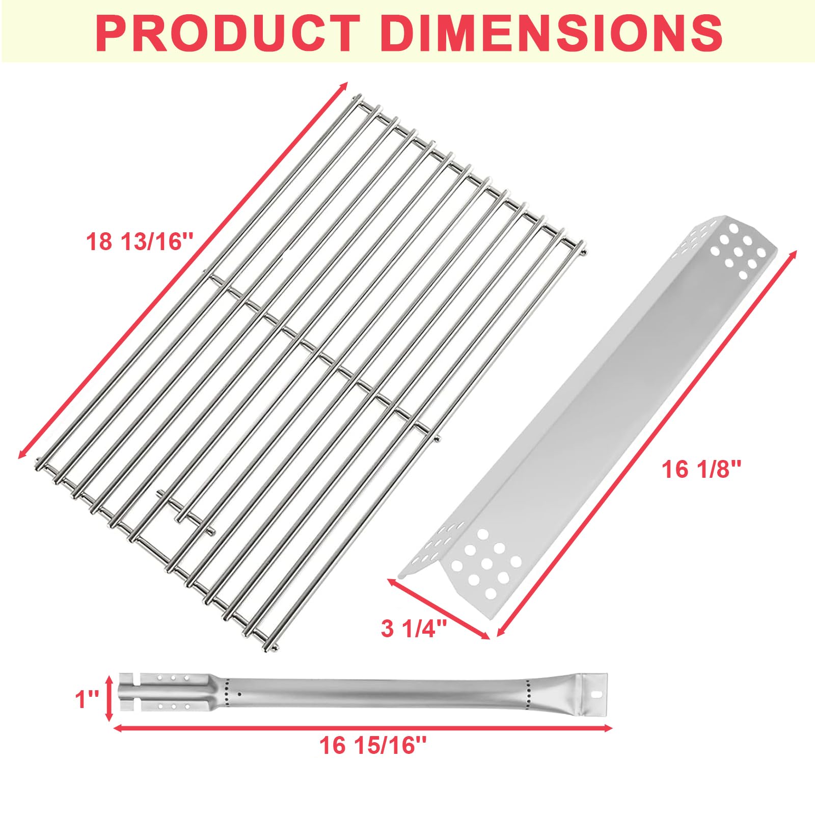 DcYourHome close-up on 7mm stainless steel grate rods for stronger, durable cooking