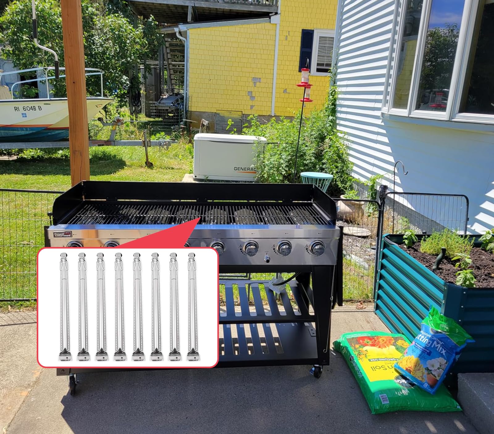 DcYourHome burners with compatible hot plate for complete grill efficiency