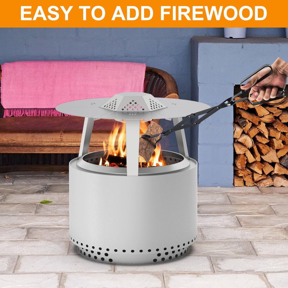 DcYourHome inserted into Solo Stove Bonfire showing improved heat spread