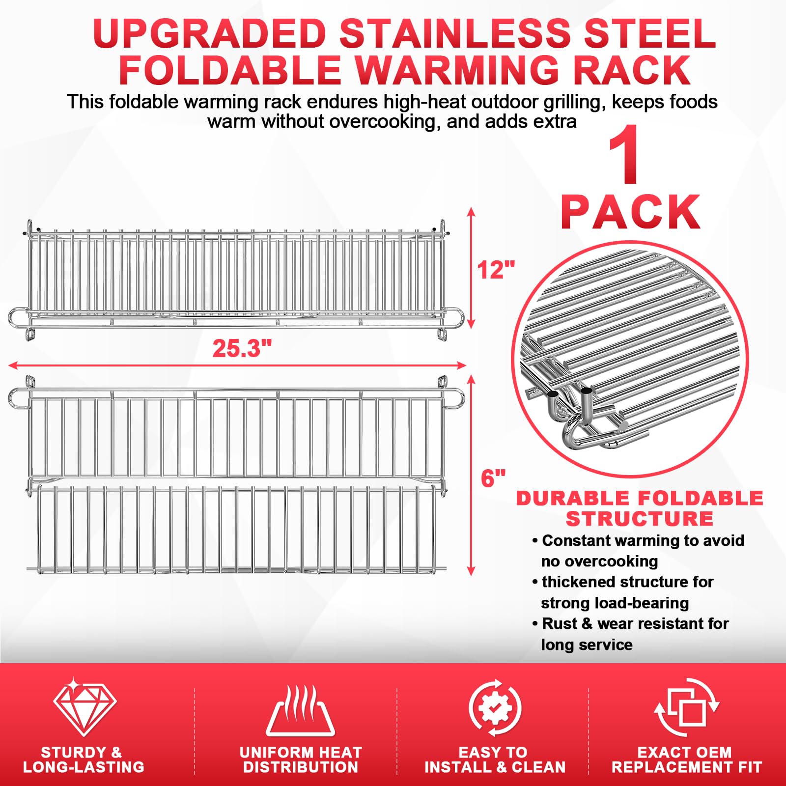 DcYourHome warming rack installed on Genesis II grill demonstrating compatibility