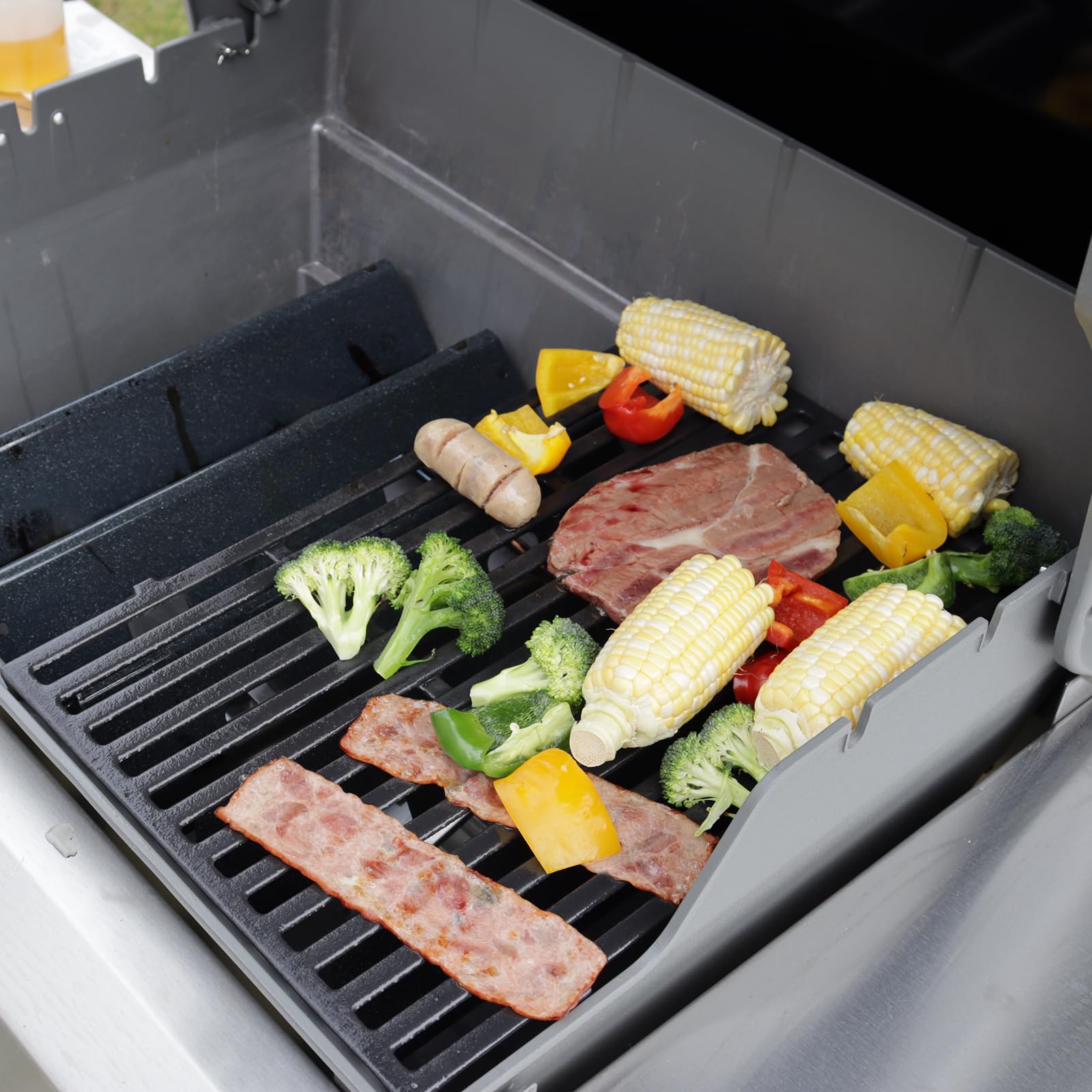 DcYourHome neatly arranged replacement kit showing two grates and five flavorizer bars