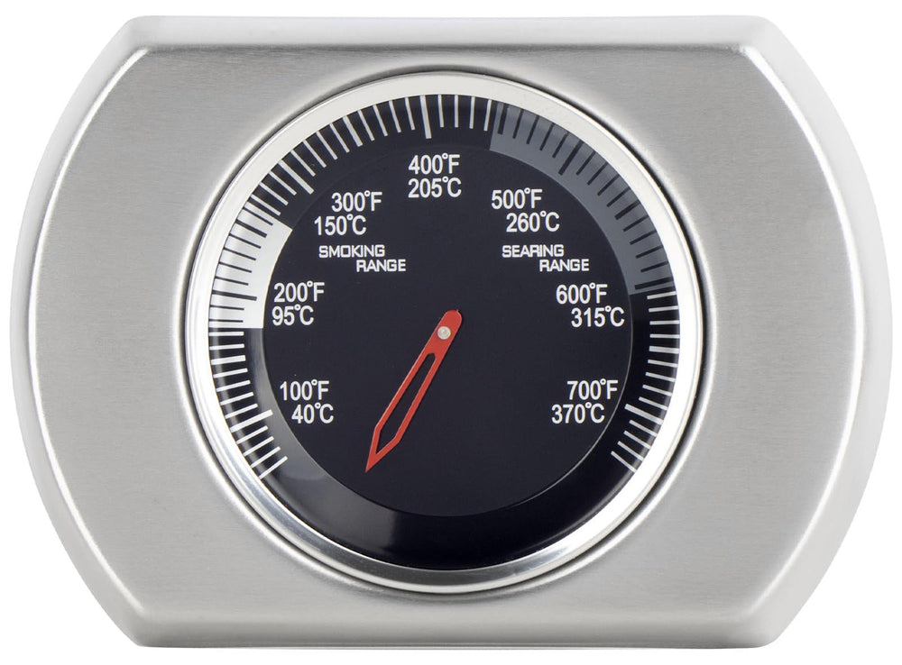 DcYourHome S91005 front view of stainless-steel lid gauge showing clear dial and brand benefit