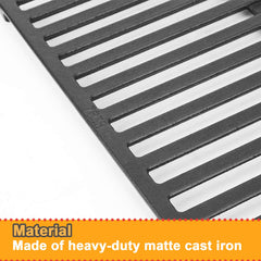 DcYourHome grate next to a ruler showing 17.5x11.9 inch dimensions for accurate fit verification
