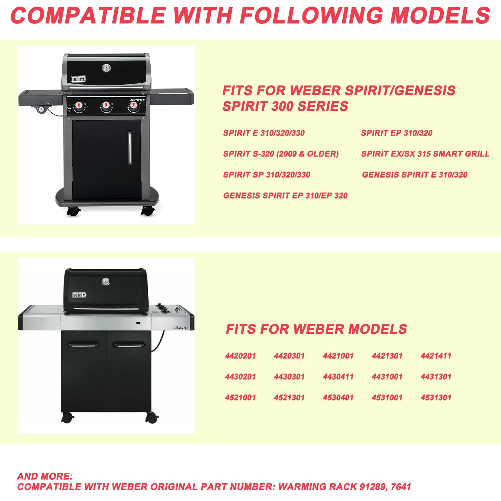 DcYourHome warming rack installed on a Weber grill demonstrating simple fit and extra space