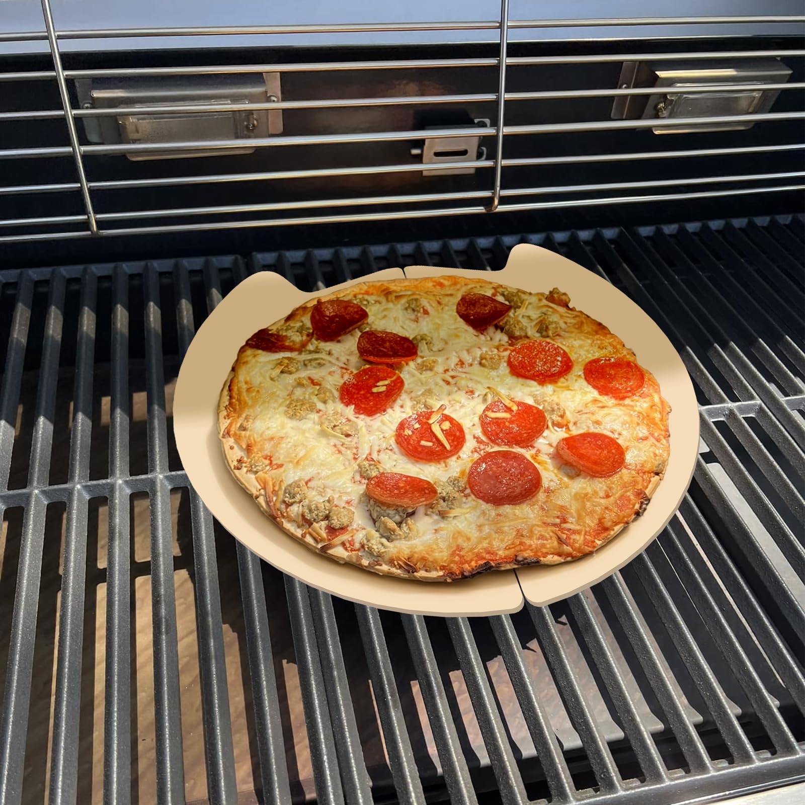 DcYourHome stone on charcoal grill demonstrating versatile outdoor use