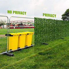 DearHouse installed on a wooden fence providing instant outdoor privacy