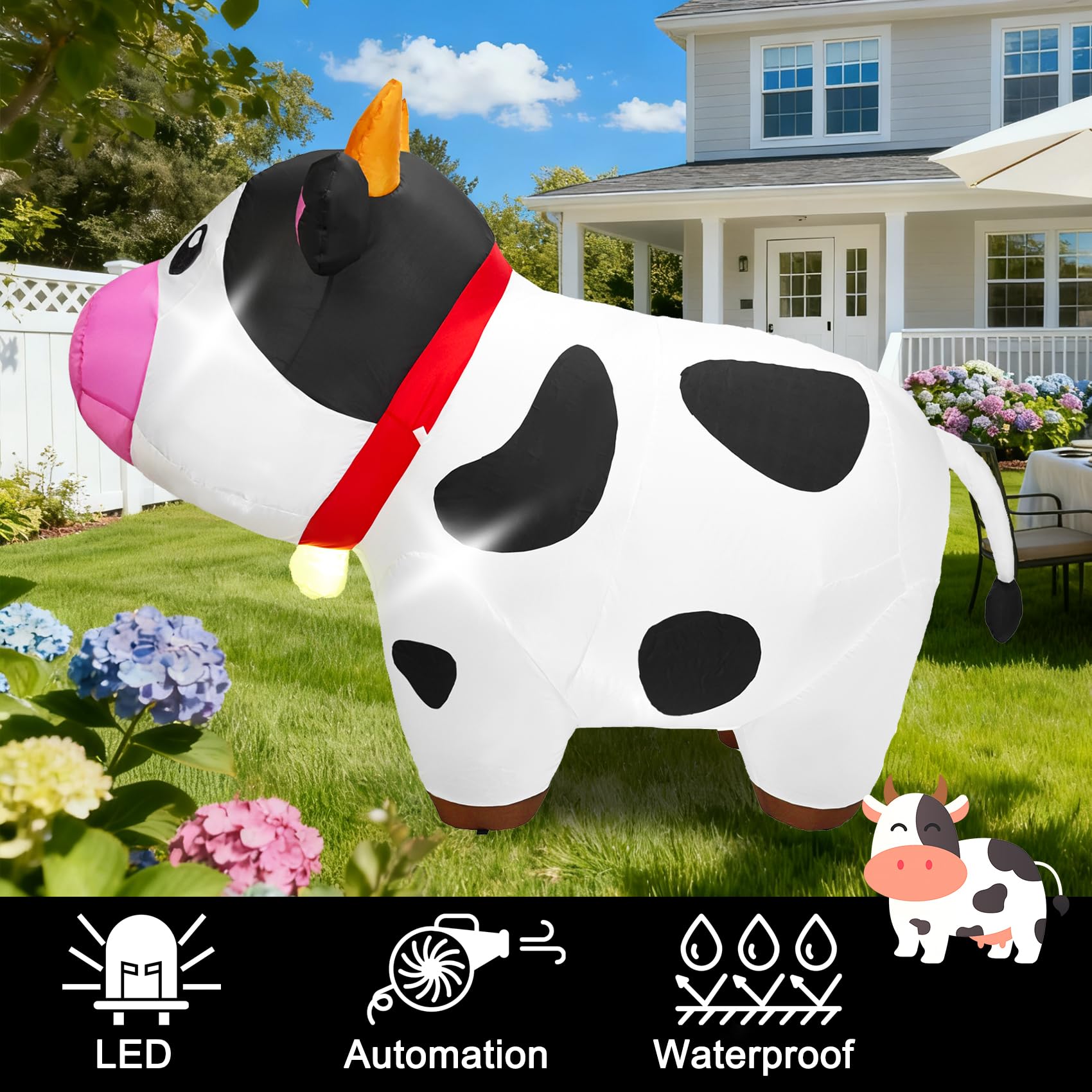 DearSun close-up of cow bell detail adding whimsical charm and decorative accent