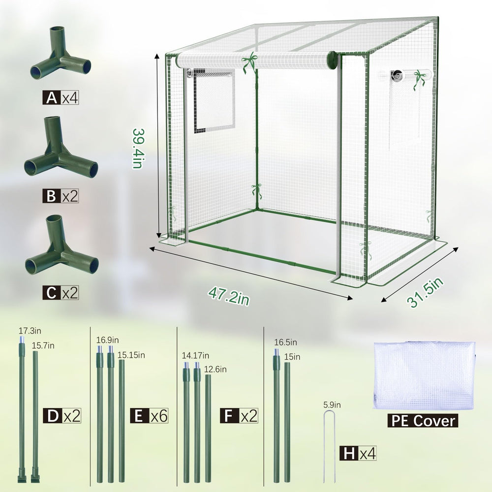 deaunbr greenhouse on a patio demonstrating practical outdoor use