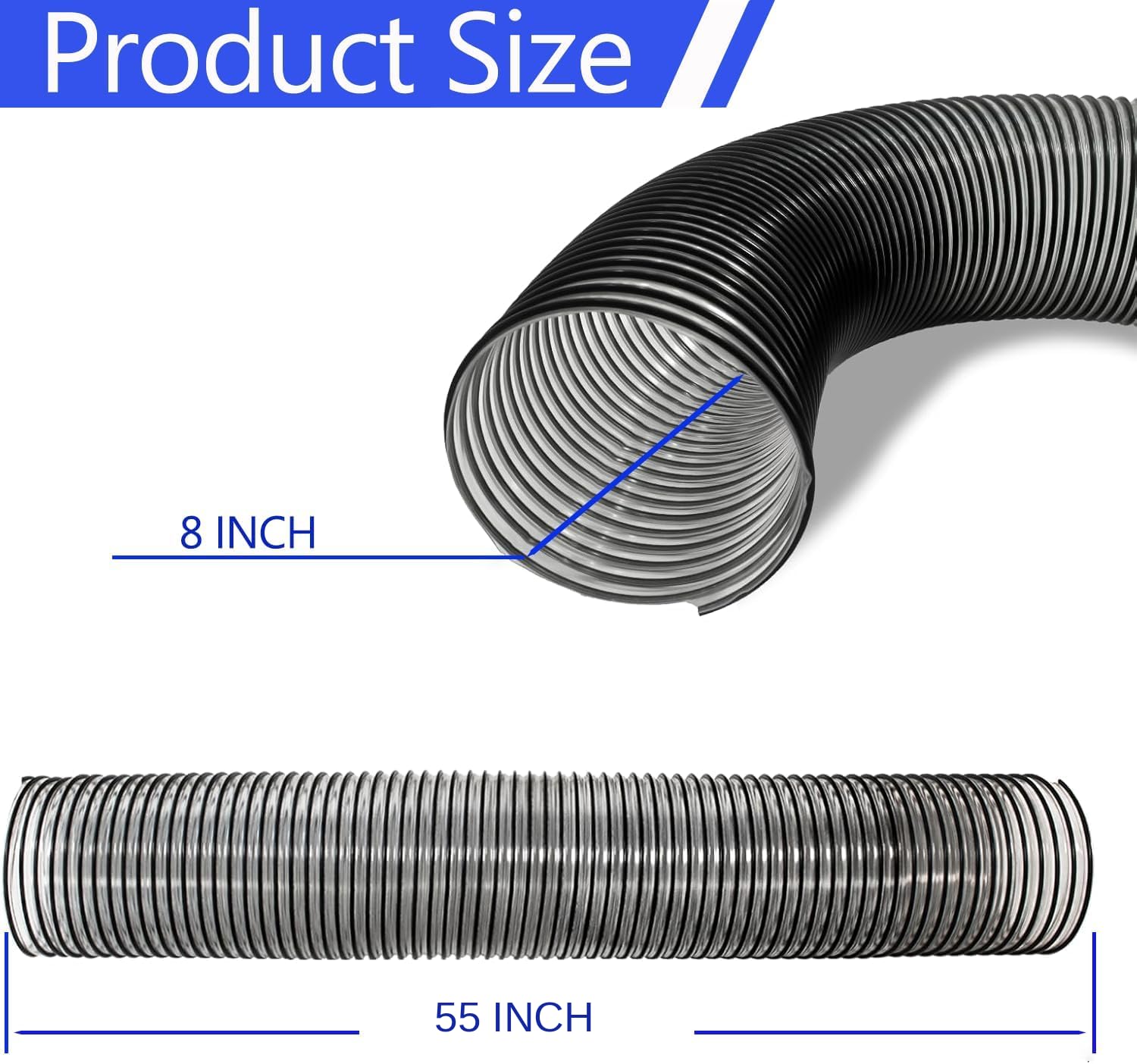 deawater close-up of ribbed hose texture showing flexible routing benefit