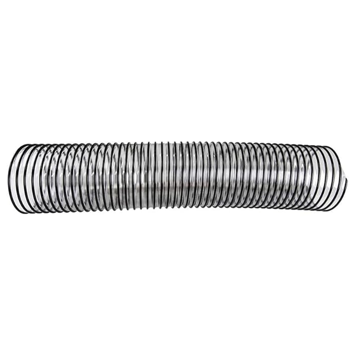 deawater front view of full 8-inch x 55-inch hose showing fit for bagger