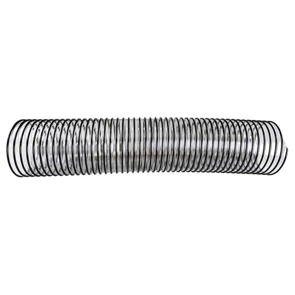 deawater front view of full 8-inch x 55-inch hose showing fit for bagger