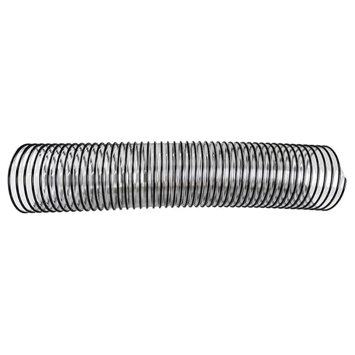 deawater front view of full 8-inch x 55-inch hose showing fit for bagger