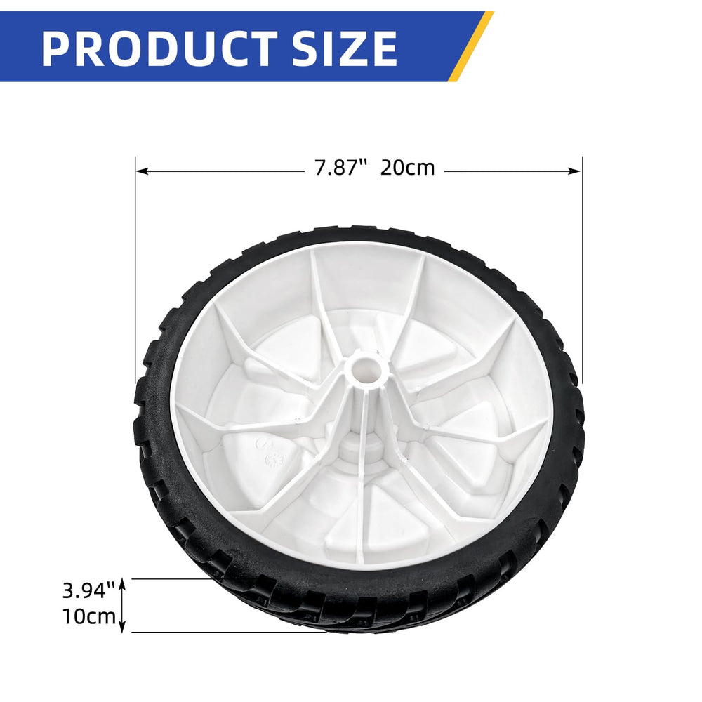 deawater 8-inch wheel side profile illustrating correct deck clearance