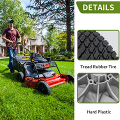 deawater hub detail showing solid construction for stable mower support