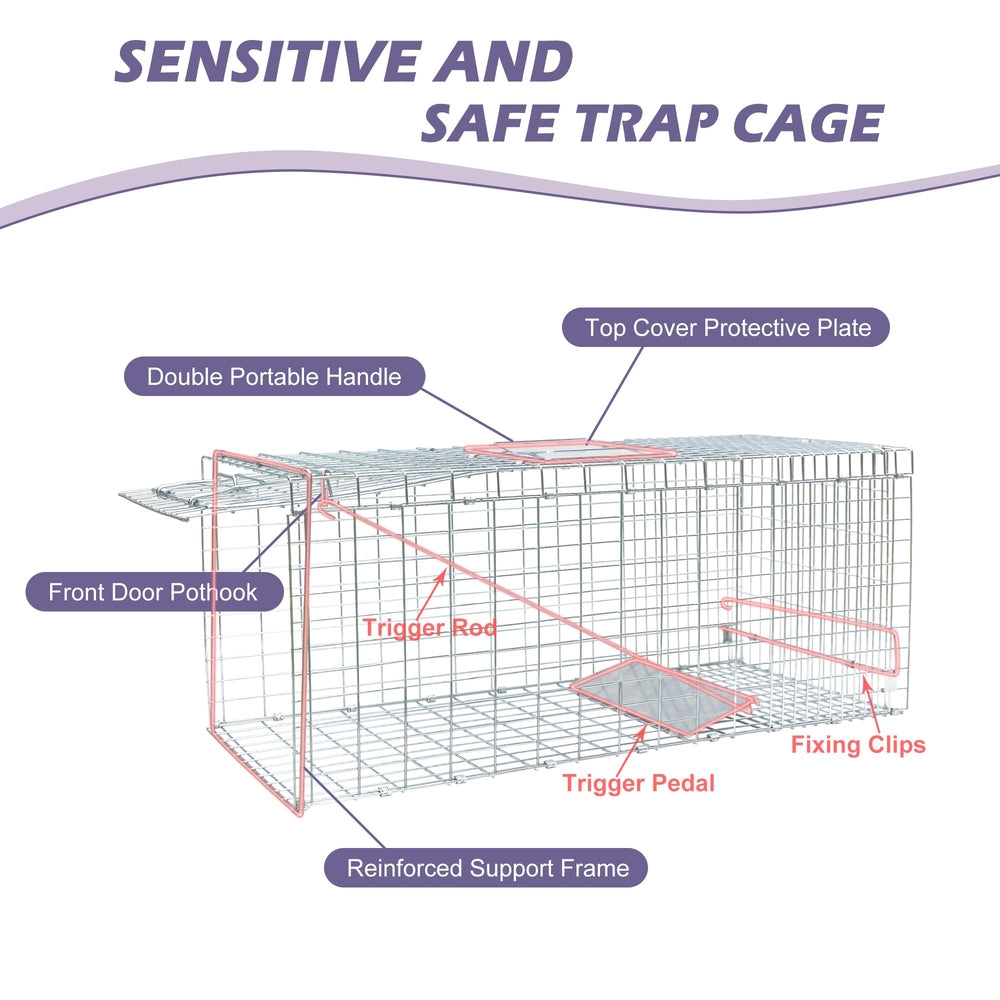 Deblue open door and trigger detail, highlighting sensitive capture mechanism benefit