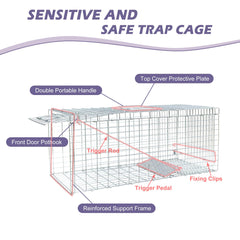 Deblue open door and trigger detail, highlighting sensitive capture mechanism benefit