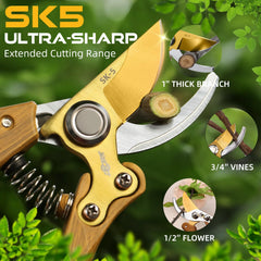 Decerk shears held in hand demonstrating ergonomic balance and reduced strain