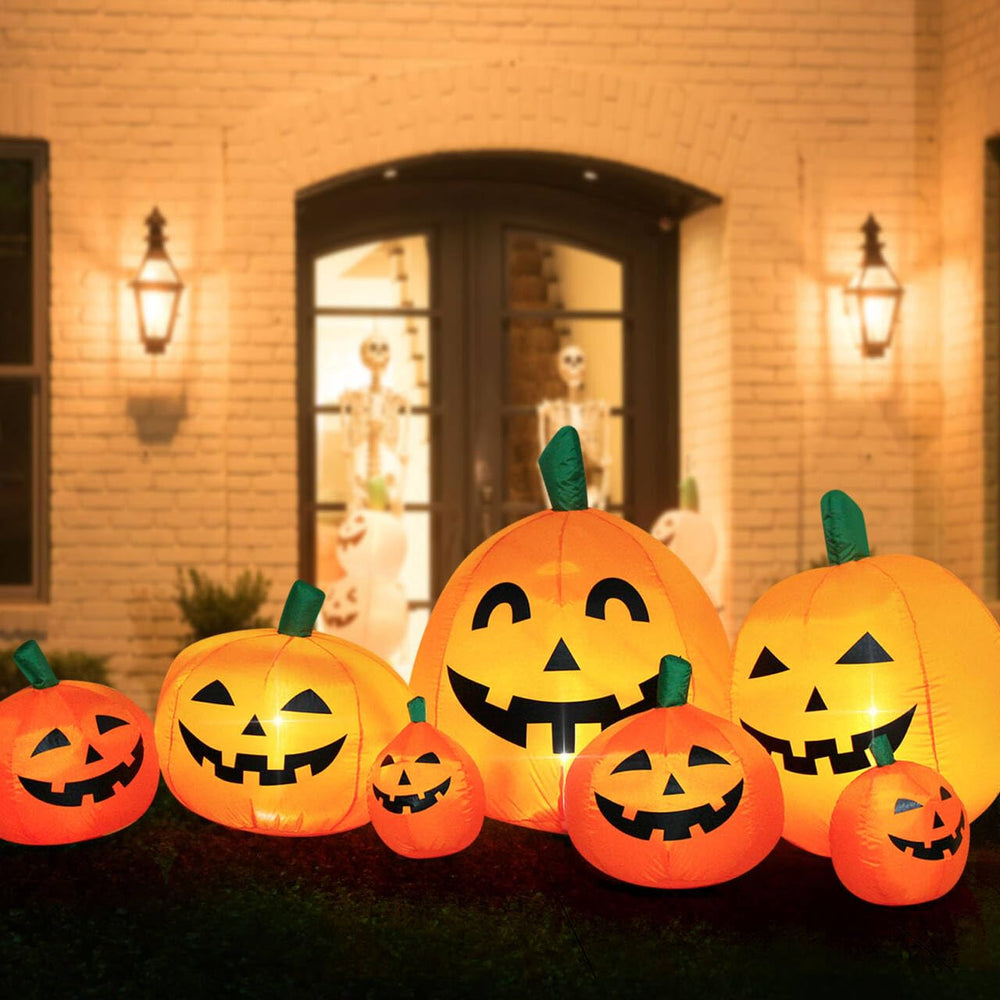 DECFINE close-up of jack-o'-lantern faces showing playful detail