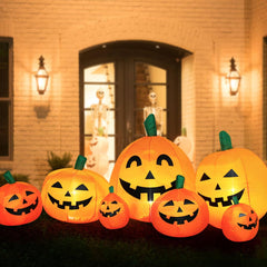 DECFINE close-up of jack-o'-lantern faces showing playful detail