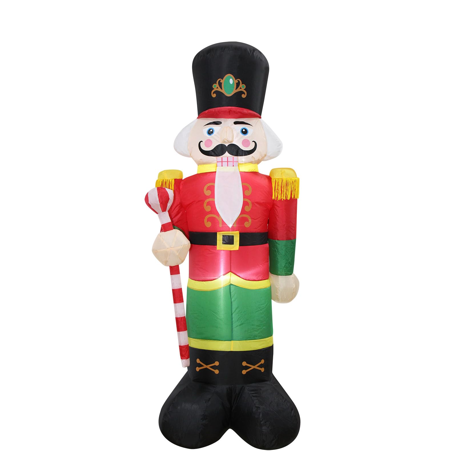DECFINE nutcrackers in family yard setting adding festive curb appeal