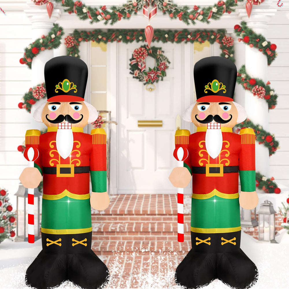 DECFINE nutcracker front view showing festive colors and tall presence