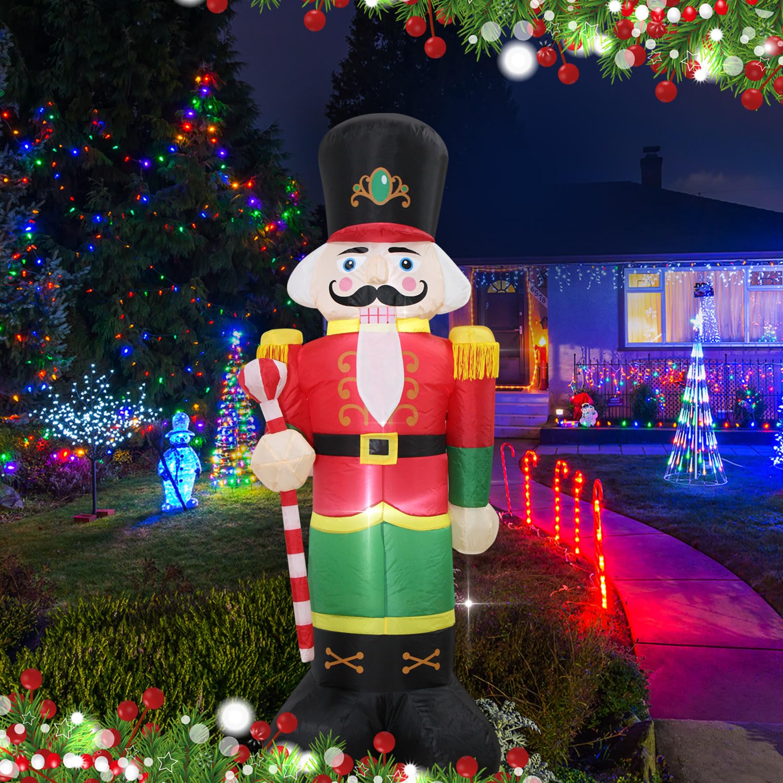 DECFINE side profile with holiday decor showing decorative versatility