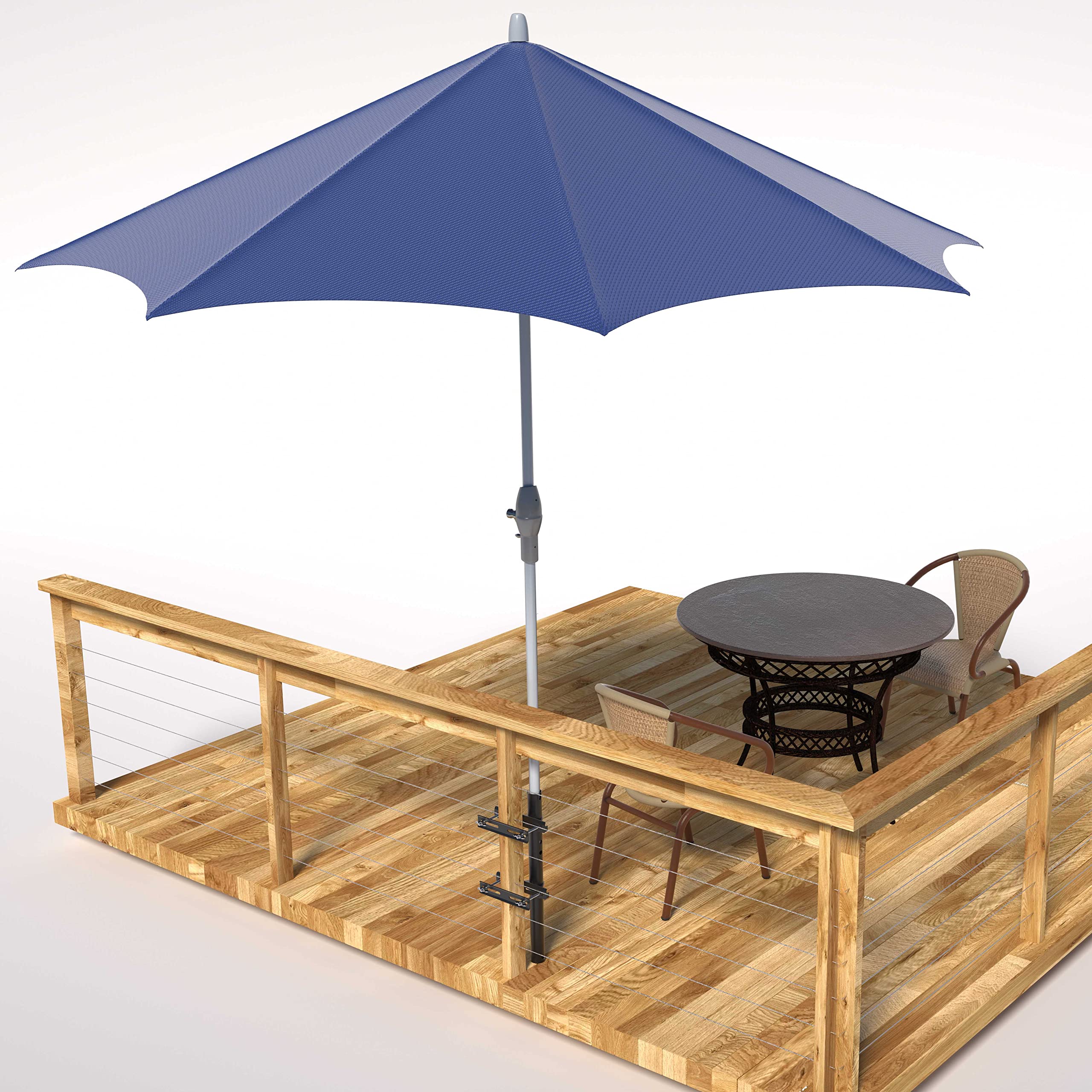 Deck Man size comparison on rail showing adjustable fit versatility
