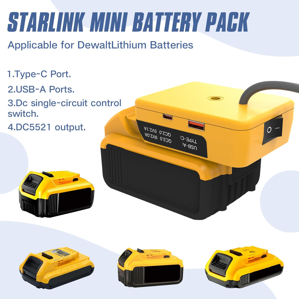 deckit in use powering Starlink Mini for portable internet access