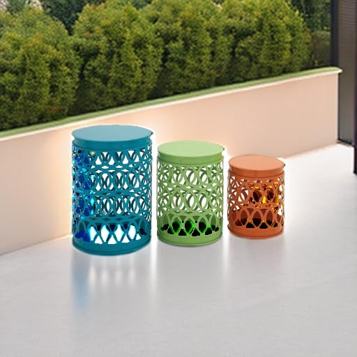 deco 79 tables styled on a patio adding vibrant outdoor personality